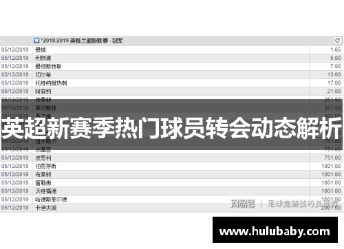 英超新赛季热门球员转会动态解析
